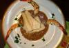 FILETTO DI BRANZINO IN CONSOMME DI FUNGHI E GAMBERI AL PREZZEMOLO E ARANCIA